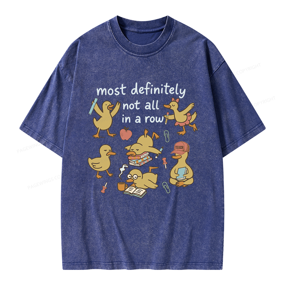 Pagewings Ducks In A Row Unisex Washed T-shirt