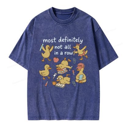 Pagewings Ducks In A Row Unisex Washed T-shirt