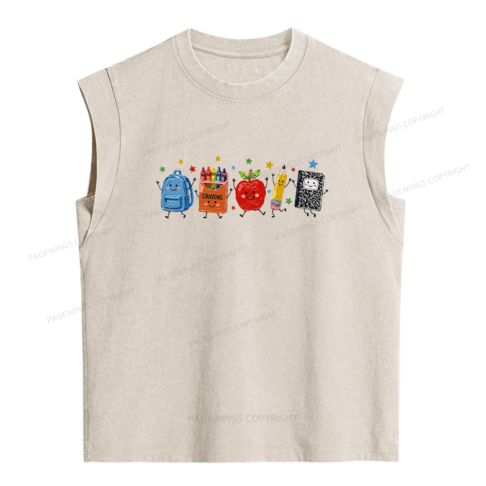 Pagewings It's a Good Day for Learning Women's Washed Tank Top