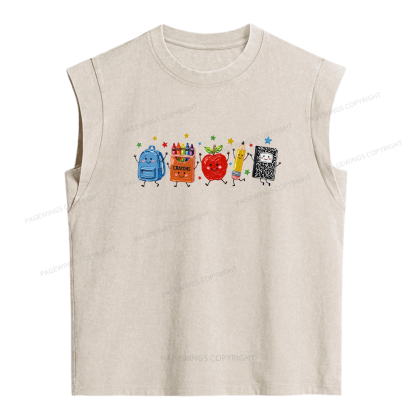 Pagewings It's a Good Day for Learning Women's Washed Tank Top
