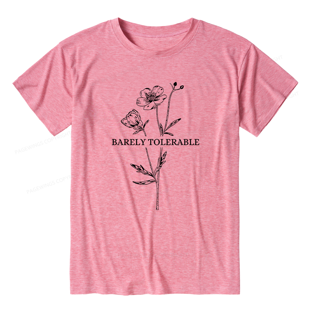 Pagewings Soft Barely Tolerable Unisex Heather T-Shirt