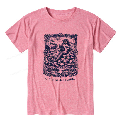 Pagewings Soft Girls Will Be Girls Unisex Heather T-Shirt