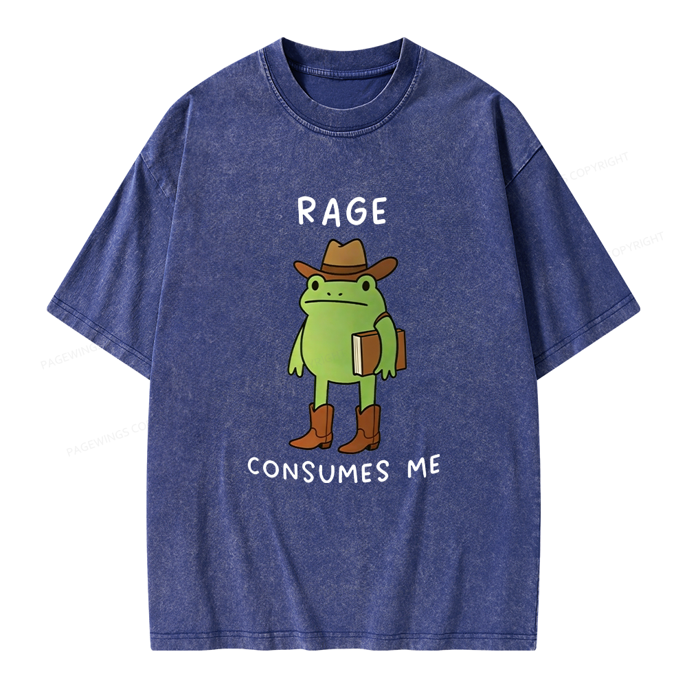 Pagewings Rage Consumes Me Unisex Washed T-shirt