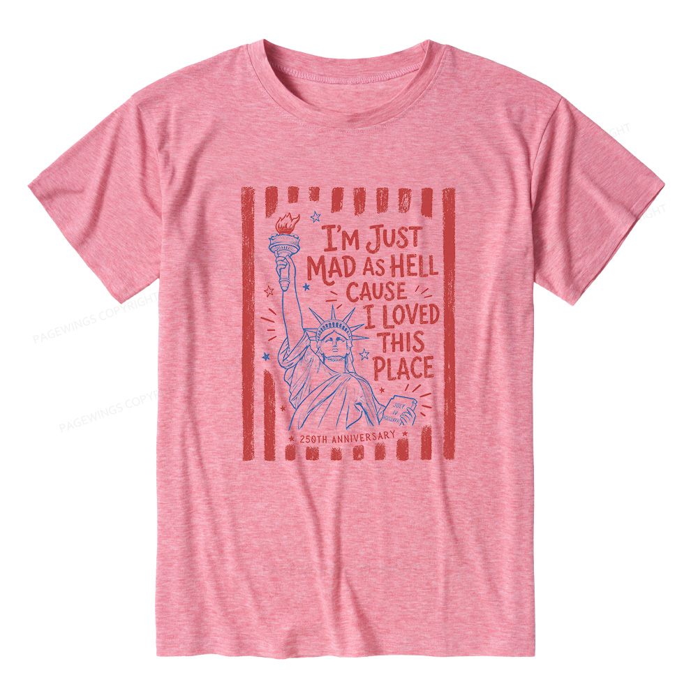 Pagewings Soft I’m Just Mad As Hell 250th Unisex Heather T-Shirt