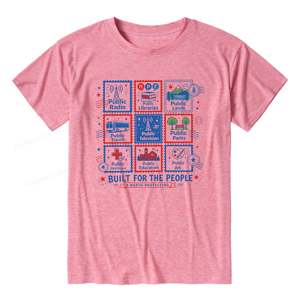 Pagewings Soft Public Libraries Unisex Heather T-Shirt