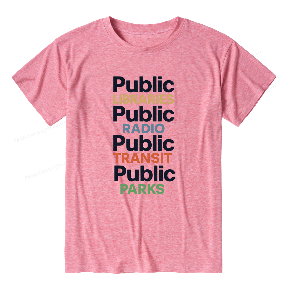 Pagewings Soft Public Libraries Unisex Heather T-Shirt