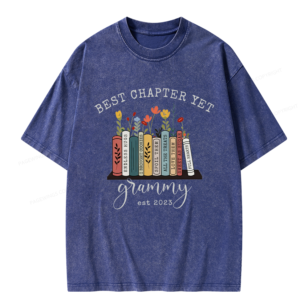 Pagewings Personalized The Best Chapter Yet Unisex Washed T-shirt