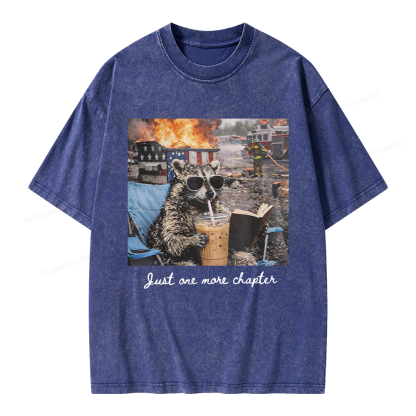 Pagewings Just One More Chapter Unisex Washed T-shirt