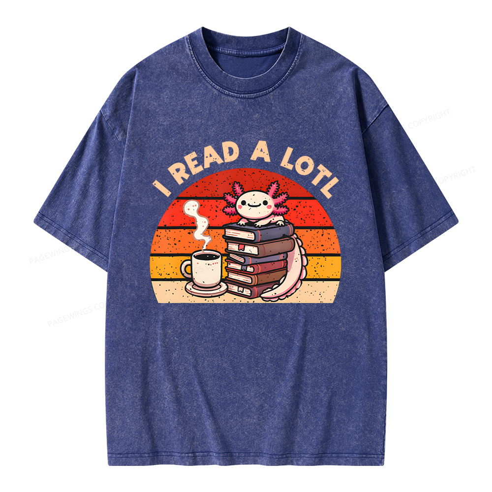Pagewing I Read A Lotl Unisex Washed T-shirt