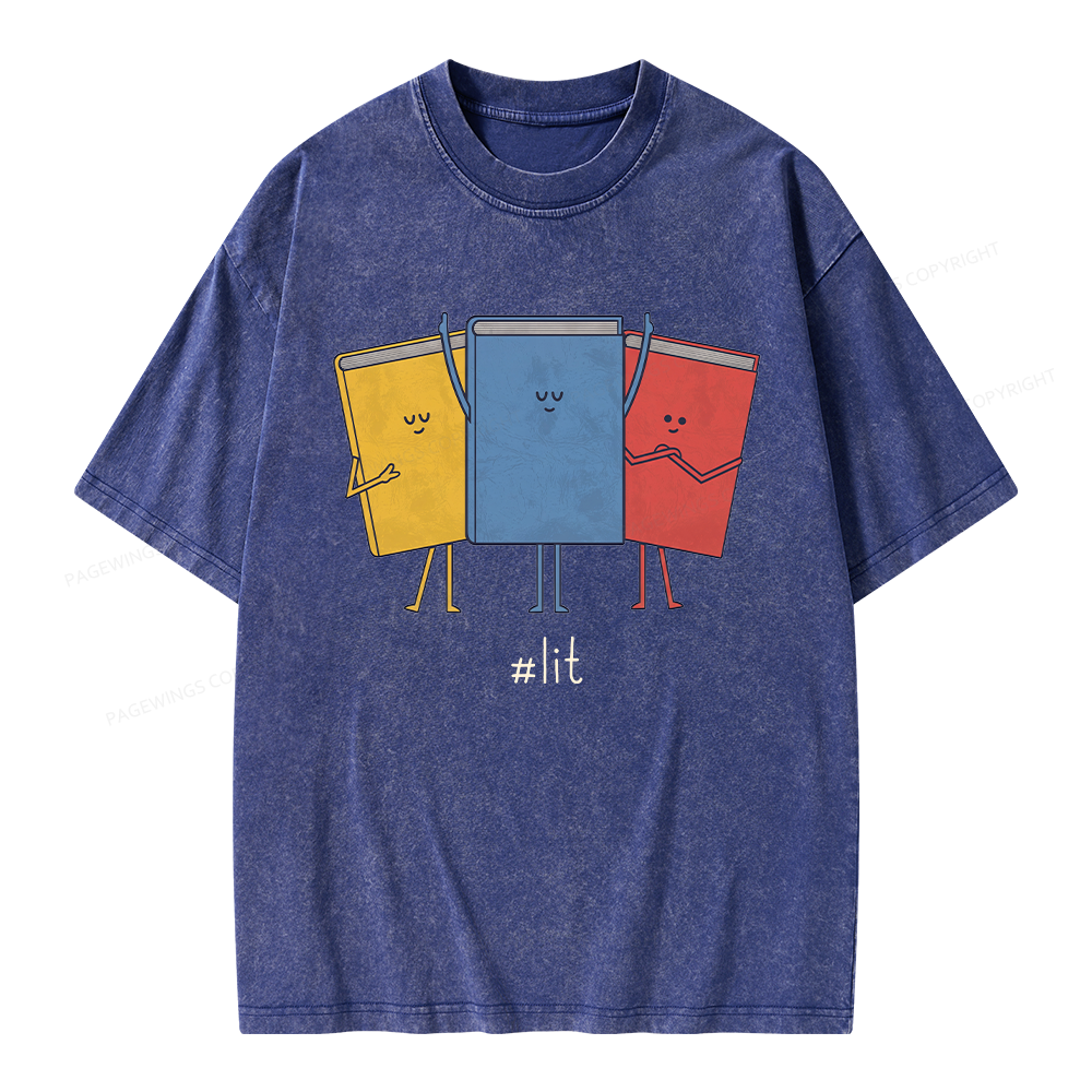 Pagewing Literature Unisex Washed T-shirt