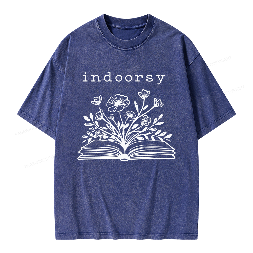Pagewing Indoorsy Unisex Washed T-shirt