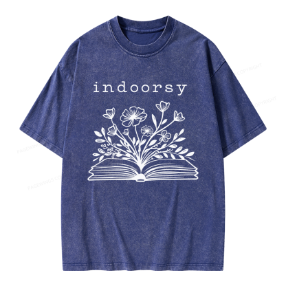 Pagewing Indoorsy Unisex Washed T-shirt