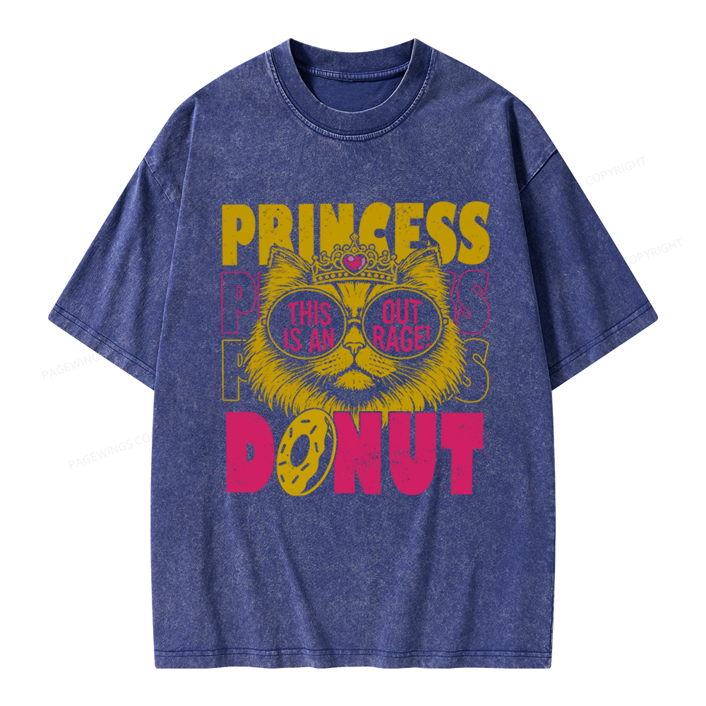 Pagewings Princess Donut Unisex Washed T-shirt