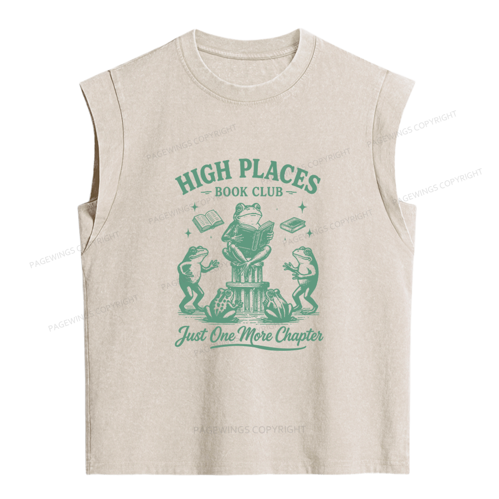Pagewing High Places Book Club Women's Washed Tank Top