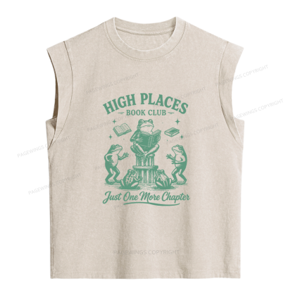 Pagewing High Places Book Club Women's Washed Tank Top