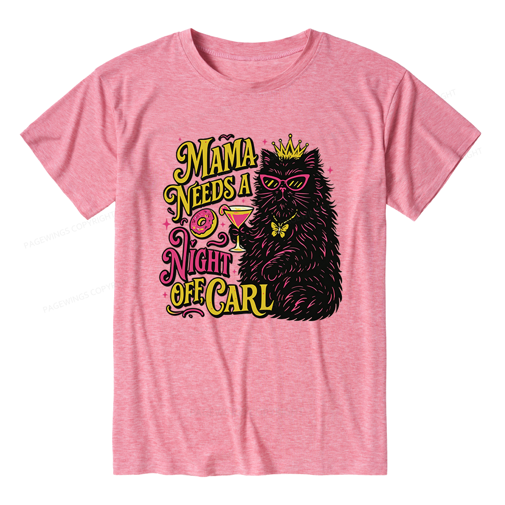 Pagewings Soft Pagewings Mama Needs A Night Off Unisex Heather T-Shirt
