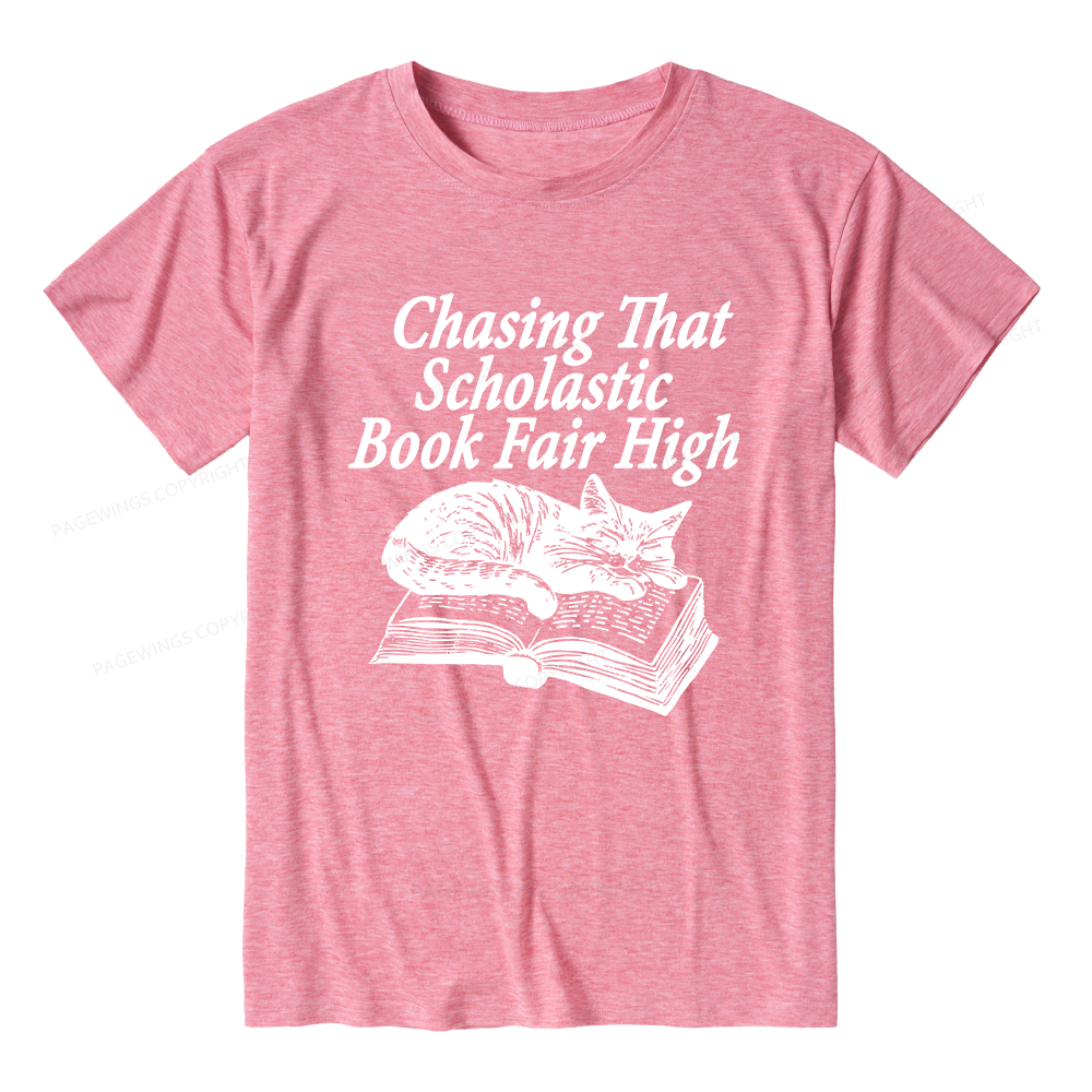 Pagewings Soft Chasing that Scholastic Book Fair High Unisex Heather T-Shirt