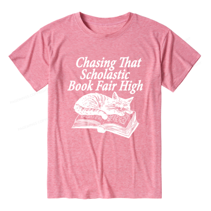 Pagewings Soft Chasing that Scholastic Book Fair High Unisex Heather T-Shirt