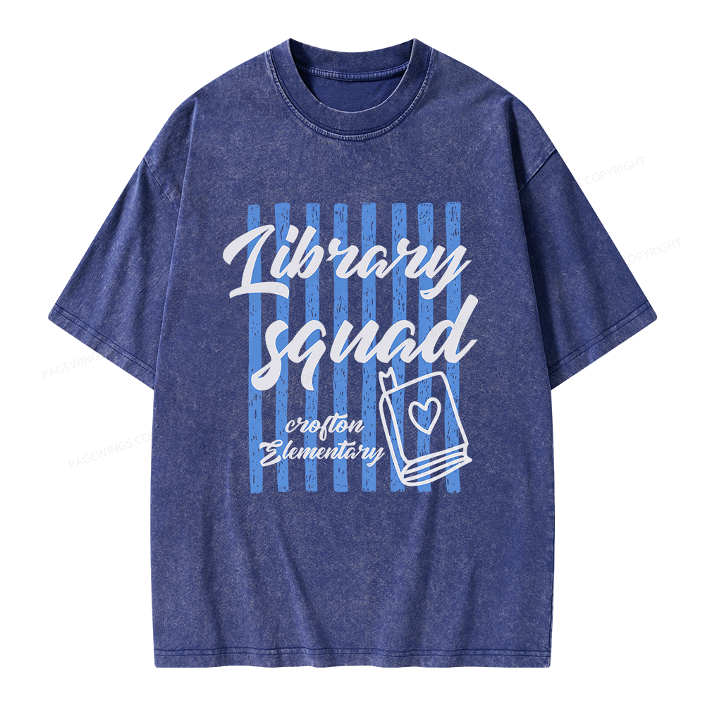 Pagewing Personalized Bookworm Unisex Washed T-shirt
