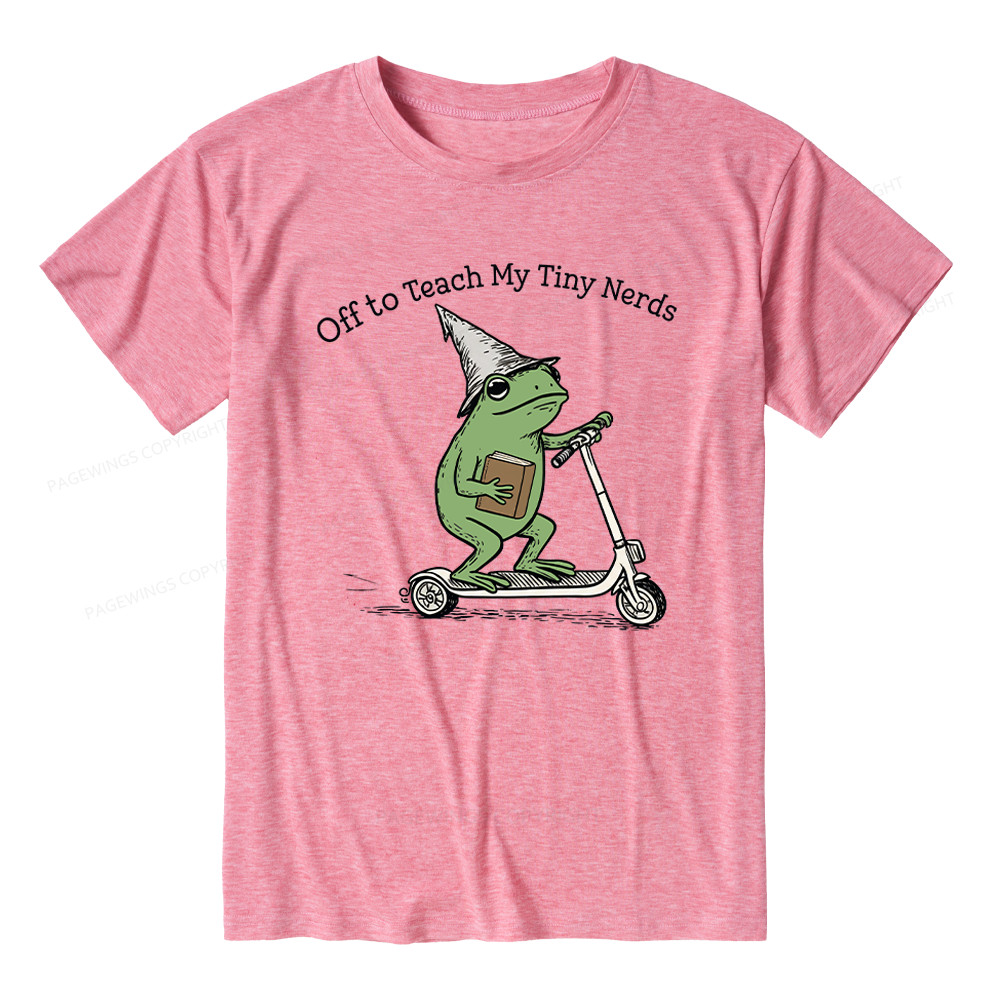 Pagewings Soft Off To Teach My Tiny Nerds Unisex Heather T-Shirt