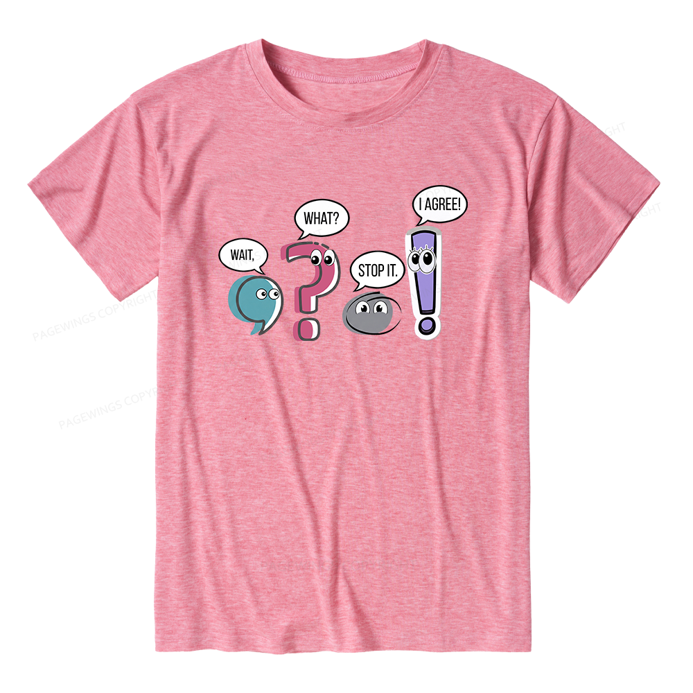 Pagewings Soft Funny Grammar Unisex Heather T-Shirt