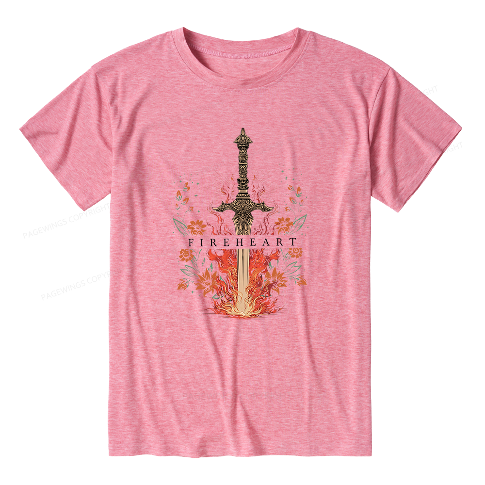 Pagewings Soft Fireheart Unisex Heather T-Shirt