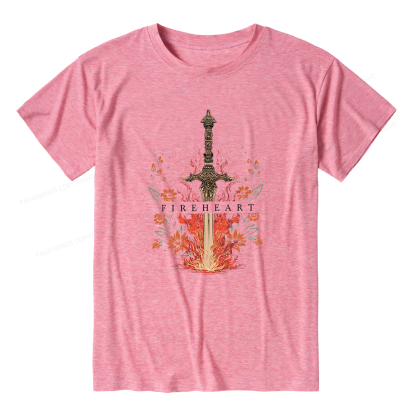 Pagewings Soft Fireheart Unisex Heather T-Shirt