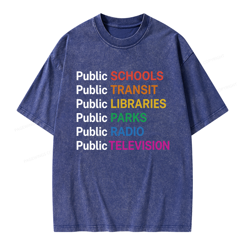 Pagewing Public Services Unisex Washed T-shirt