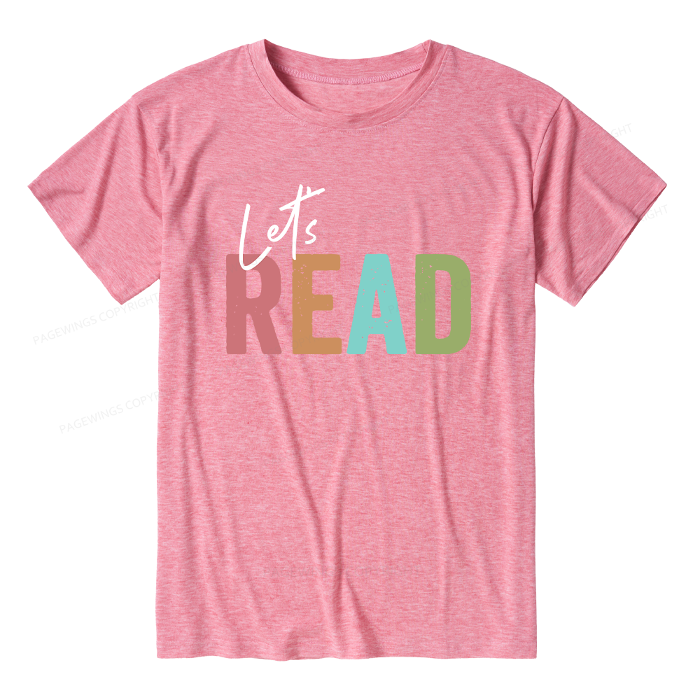 Pagewings Soft Let's Read Unisex Heather T-Shirt