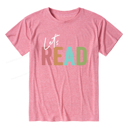 Pagewings Soft Let's Read Unisex Heather T-Shirt