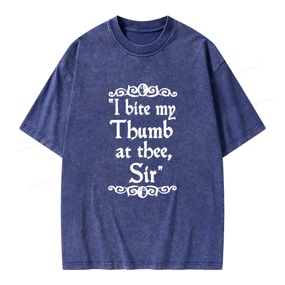 Pagewing I Bite My Thumb at Thee Unisex Washed T-shirt