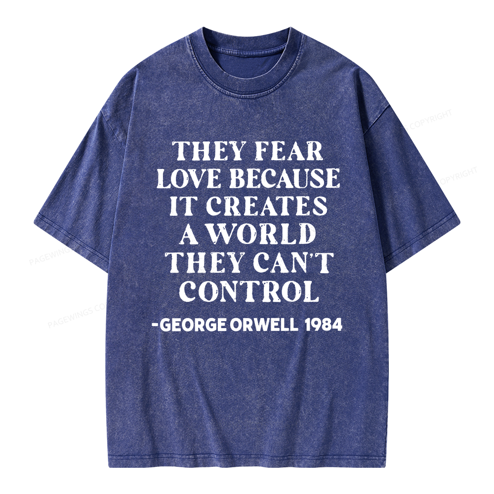 Pagewings Dystopia Quote Unisex Washed T-shirt