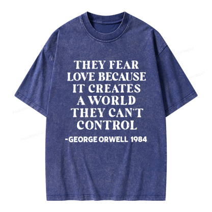 Pagewings Dystopia Quote Unisex Washed T-shirt