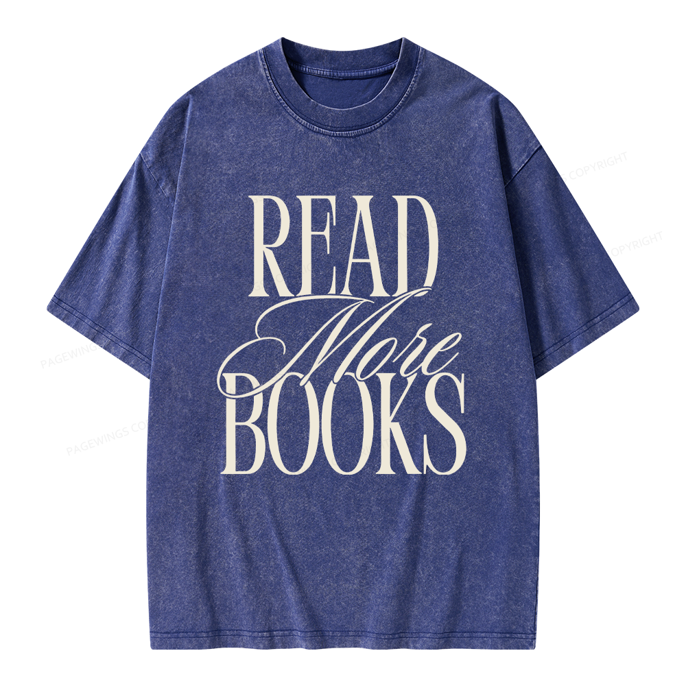 Pagewing Read More Books Unisex Washed T-shirt