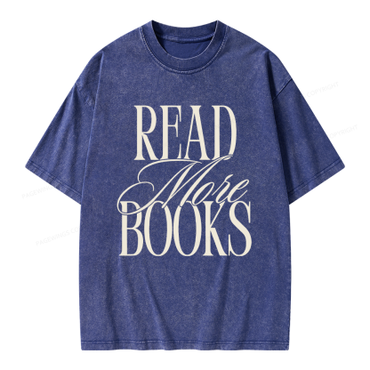 Pagewing Read More Books Unisex Washed T-shirt