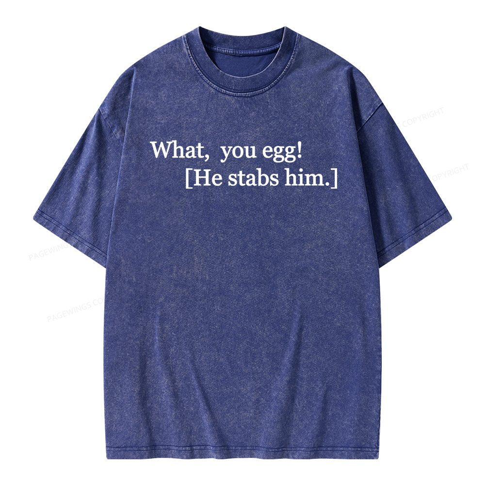 Pagewing What You Egg Unisex Washed T-shirt