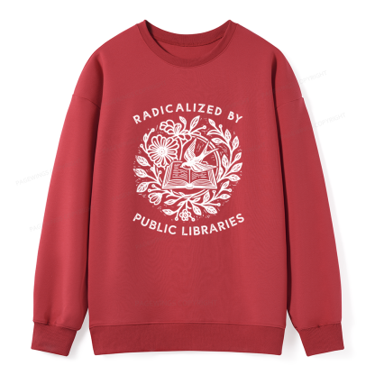 Pagewings Radicalized By Public Libraries Unisex Classic Sweatshirt