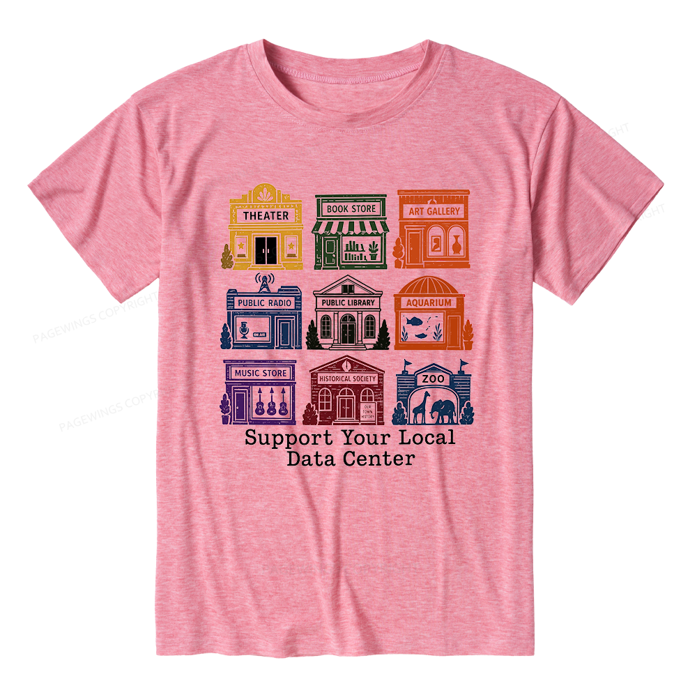 Pagewings Soft Support Your Local Data Center Unisex Heather T-Shirt