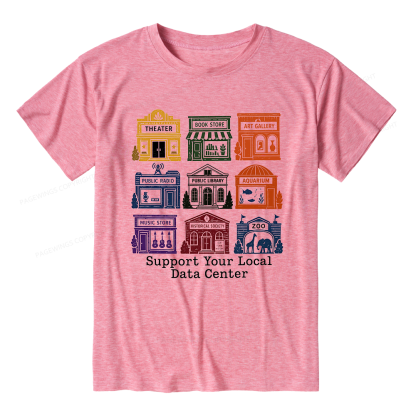 Pagewings Soft Support Your Local Data Center Unisex Heather T-Shirt