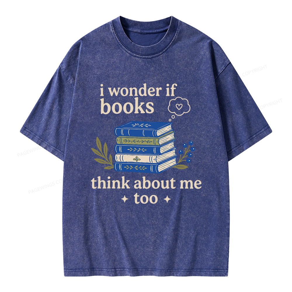 Pagewing I Wonder If Birds Think About Me Unisex Washed T-shirt