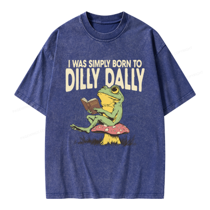 Pagewing Born to Dilly Dally Unisex Washed T-shirt