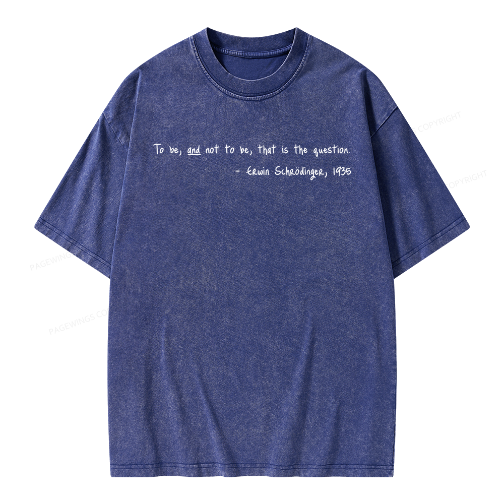 Pagewing Shakespeare meets Schrodinger Unisex Washed T-shirt