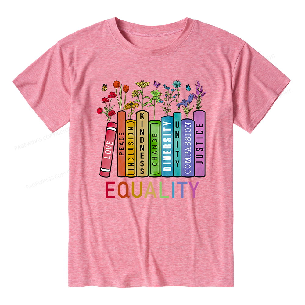 Pagewings Soft Equal Rights 11434 Bookish Unisex Heather T-Shirt