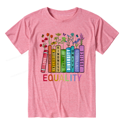 Pagewings Soft Equal Rights 11434 Bookish Unisex Heather T-Shirt