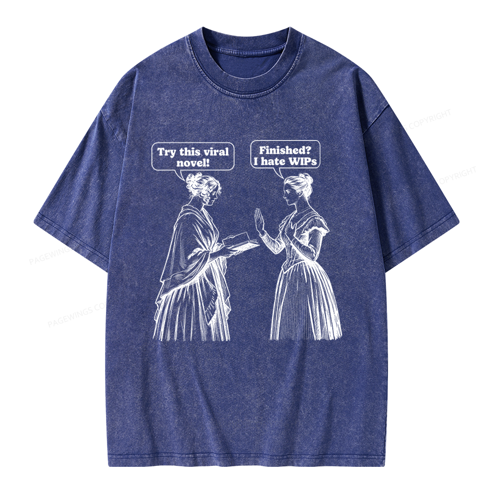 Pagewing Books Lover Unisex Washed T-shirt