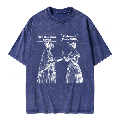 Pagewing Books Lover Unisex Washed T-shirt