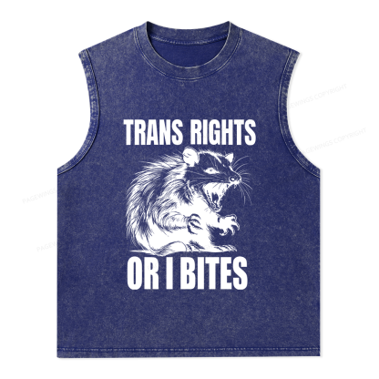 Pagewings Trans Rights15860 Bookish Unisex Washed Tank Top