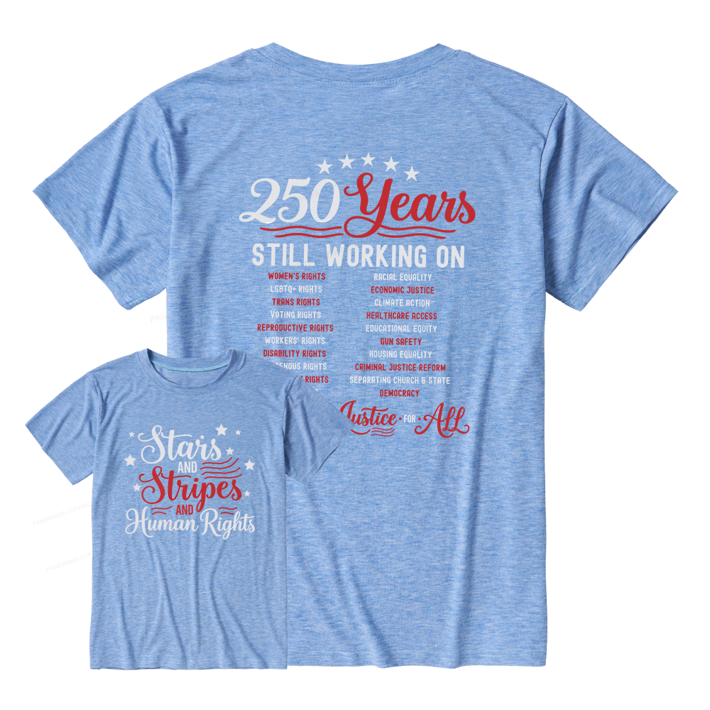 Pagewings Soft Stars and Stripes And Human Rights 15940 Bookish Unisex Heather T-Shirt