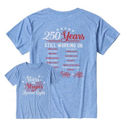 Pagewings Soft Stars and Stripes And Human Rights 15940 Bookish Unisex Heather T-Shirt