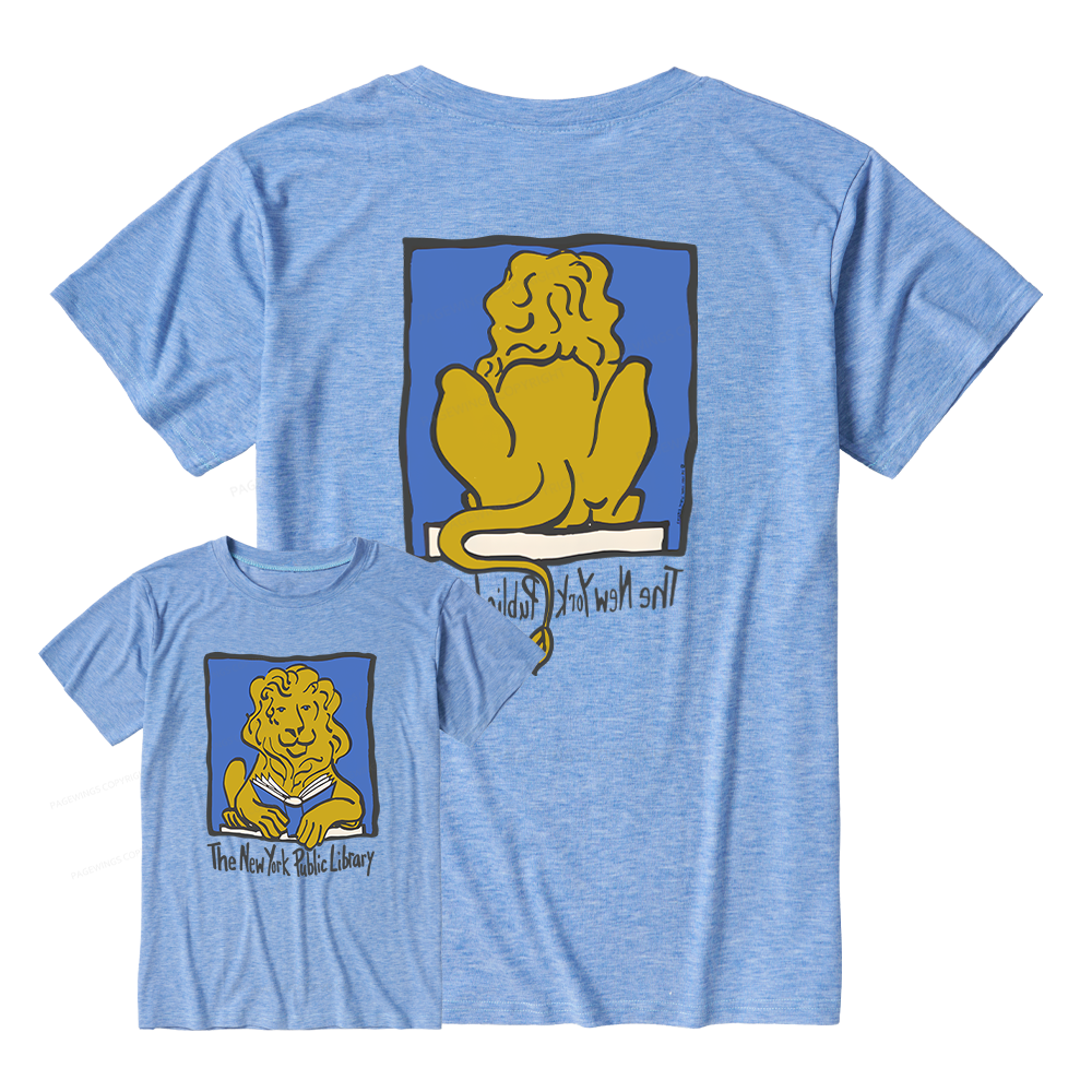 Vintage New York Library 11362 Bookish Unisex Heather T-Shirt